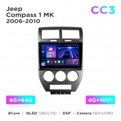 Штатна магнітола Teyes CC3 4+64 Gb Jeep Compass 1 MK 2006-2010 10