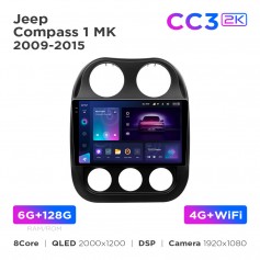 Штатна магнітола Teyes CC3 2k 6+128 Gb Jeep Compass 1 MK 2009-2015 10