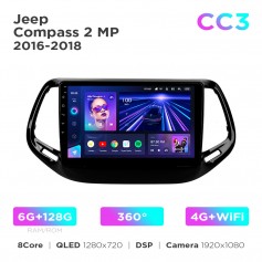 Штатна магнітола Teyes CC3 6+128 Gb 360° Jeep Compass 2 MP 2016-2018 10