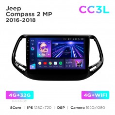 Штатна магнітола Teyes CC3L 4+32 Gb Jeep Compass 2 MP 2016-2018 10"