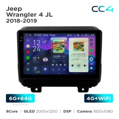 Штатна магнітола Teyes CC4 2k 6+64 Gb Jeep Wrangler 4 JL 2018-2019 9"