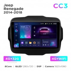 Штатна магнітола Teyes CC3 4+32 Gb Jeep Renegade 2014-2018 9"