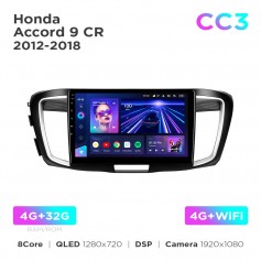 Штатна магнітола Teyes CC3 4+32 Gb Honda Accord 9 CR 2012-2018 10"