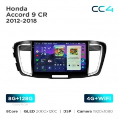 Штатная магнитола Teyes CC4 2k 8+128 Gb Honda Accord 9 CR 2012-2018 10"