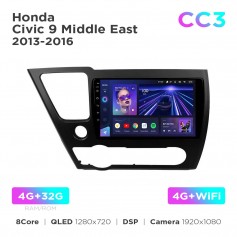 Штатна магнітола Teyes CC3 4+32 Gb Honda Civic 9 Middle East 2013-2016 9"