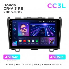 Штатна магнітола Teyes CC3L 4+64 Gb Honda CR-V 3 RE 2006-2012 9"