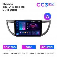 Штатна магнітола Teyes CC3 2k 6+128 Gb 360° Honda CR-V 4 RM RE 2011-2018 (A) 10