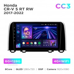 Штатная магнитола Teyes CC3 6+128 Gb Honda CR-V 5 RT RW 2017-2022 9"