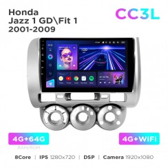 Штатна магнітола Teyes CC3L 4+64 Gb Honda Jazz 1 GD / Fit 1 2001-2009 9"