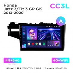 Штатна магнітола Teyes CC3L 4+64 Gb Honda Jazz 3 / Fit 3 GP GK 2013-2020 (A) 10"