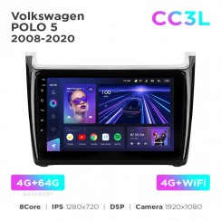 Штатна магнітола Teyes CC3L 4+64 Gb Volkswagen POLO 5 2008-2020 (F1) 9"