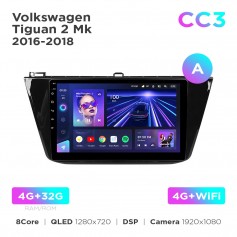 Штатна магнітола Teyes CC3 4+32 Gb Volkswagen Tiguan 2 Mk 2016-2018 (A) 10"