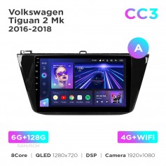 Штатна магнітола Teyes CC3 6+128 Gb Volkswagen Tiguan 2 Mk 2016-2018 (A) 10"