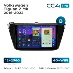 Штатна магнітола Teyes CC4 Pro 2k 12+256 Gb Volkswagen Tiguan 2 Mk 2016-2022 (B) 10"