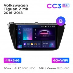 Штатна магнітола Teyes CC3 2k 4+64 Gb Volkswagen Tiguan 2 Mk 2016-2018 (B) 10"