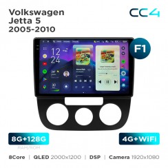 Штатна магнітола Teyes CC4 2k 8+128 Gb Volkswagen Jetta 5 2005-2010 (F1) 10"