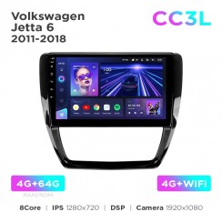 Штатна магнітола Teyes CC3L 4+64 Gb Volkswagen Jetta 6 2011-2018 10"