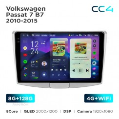 Штатна магнітола Teyes CC4 2k 8+128 Gb Volkswagen Passat 7 B7 2010-2015 10"