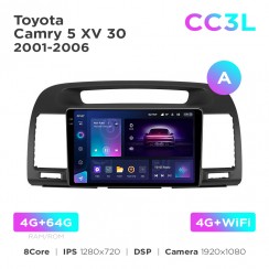 Штатная магнитола Teyes CC3L 4+64 Gb Toyota Camry 5 XV 30 2001-2006 (A) 9"