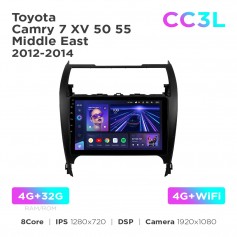 Штатна магнітола Teyes CC3L 4+32 Gb Toyota Camry 7 XV 50 55 Middle East 2012-2014 10"