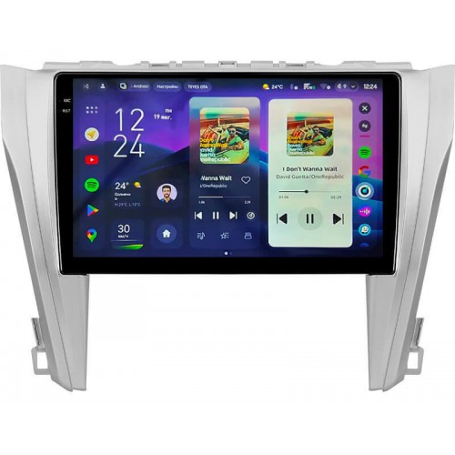 Штатная магнитола Teyes CC4 Pro 2k 12+256 Gb Toyota Camry 7 XV 50 55 2014-2017 (A) 10"
