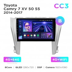 Штатна магнітола Teyes CC3 4+64 Gb Toyota Camry 7 XV 50 55 2014-2017 (B) 10"