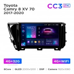 Штатна магнітола Teyes CC3 2k 4+32 Gb Toyota Camry 8 XV 70 2017-2020 10"