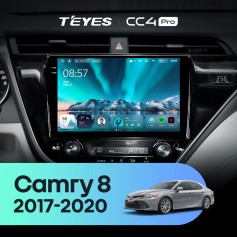 Штатная магнитола Teyes CC4 Pro 2k 8+128 Gb Toyota Camry 8 XV 70 2017-2020 10"
