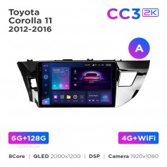 Штатная магнитола Teyes CC3 2k 6+128 Gb Toyota Corolla 11 2012-2016 (A) 10