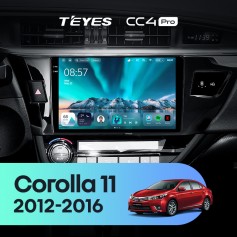 Штатная магнитола Teyes CC4 Pro 2k 8+128 Gb Toyota Corolla 11 2012-2016 (A) 10"