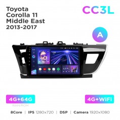 Штатная магнитола Teyes CC3L 4+64 Gb Toyota Corolla 11 Middle East 2013-2017 (A) 10"