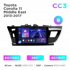 Штатная магнитола Teyes CC3 6+128 Gb 360° Toyota Corolla 11 Middle East 2013-2017 (B) 10