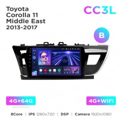 Штатна магнітола Teyes CC3L 4+64 Gb Toyota Corolla 11 Middle East 2013-2017 (B) 10"