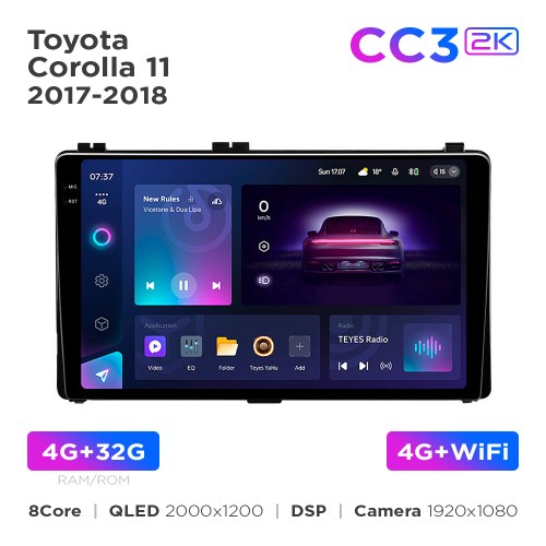 Штатная магнитола Teyes CC3 2k 4+32 Gb Toyota Corolla 11 2017-2018 10