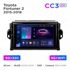 Штатна магнітола Teyes CC3 2k 4+32 Gb Toyota Fortuner 2 2015-2018 9