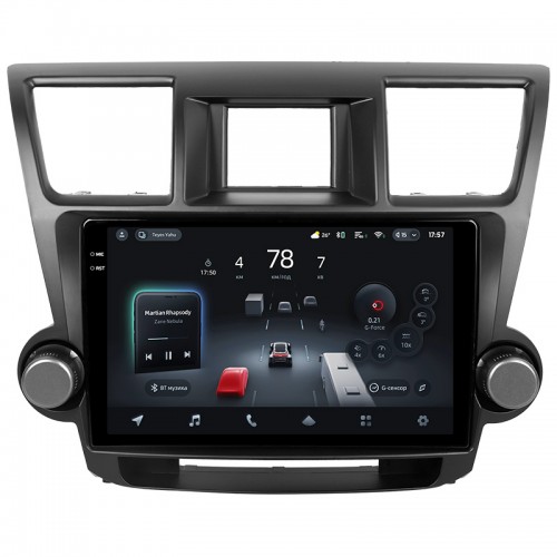 Штатная магнитола Teyes CC4 Pro 2k 8+128 Gb Toyota Highlander 2 XU40 2007-2013 (F1) 10"