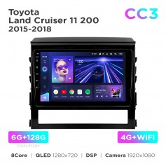 Штатная магнитола Teyes CC3 6+128 Gb Toyota Land Cruiser 11 200 2015-2018 9"