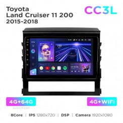 Штатна магнітола Teyes CC3L 4+64 Gb Toyota Land Cruiser 11 200 2015-2018 9"