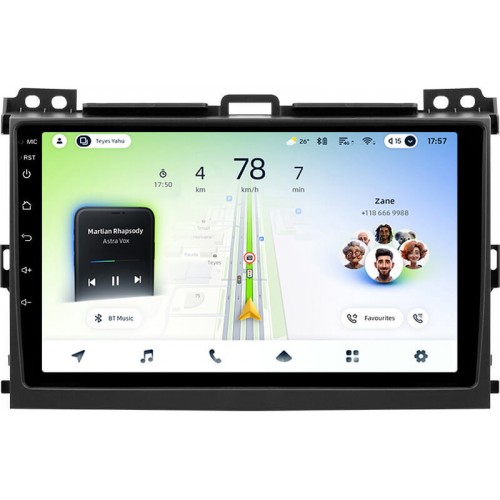 Штатна магнітола Teyes CC4L 6+64 Gb Toyota Land Cruiser Prado 120 / Lexus GX470 J120 2002-2009 (F1) (A) 9"
