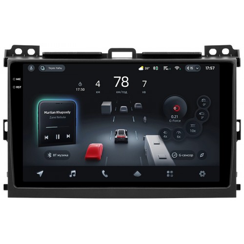 Штатная магнитола Teyes CC4 Pro 2k 12+256 Gb Toyota Land Cruiser Prado 120 / Lexus GX470 J120 2002-2009 (F1) (A) 9"