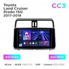 Штатная магнитола Teyes CC3 4+64 Gb Toyota Land Cruiser Prado 150 2018-2020 10