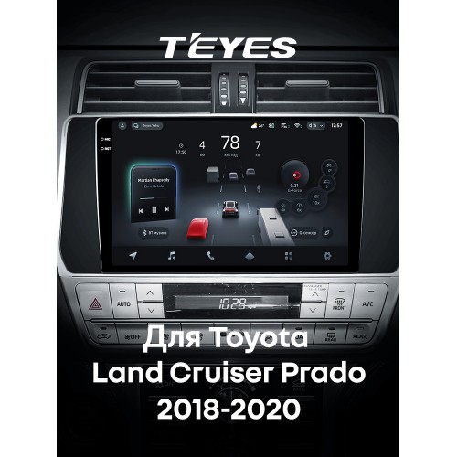 Штатна магнітола Teyes CC4 Pro 2k 8+128 Gb Toyota Land Cruiser Prado 150 2018-2020 10"