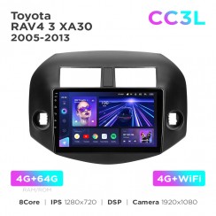 Штатна магнітола Teyes CC3L 4+64 Gb Toyota RAV4 3 XA30 2005-2013 (F2) 10"