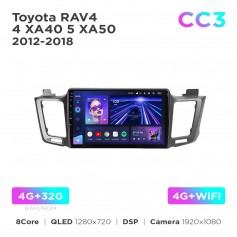 Штатная магнитола Teyes CC3 4+32 Gb Toyota RAV4 4 XA40 5 XA50 2012-2018 10"