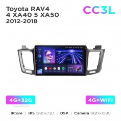 Штатна магнітола Teyes CC3L 4+32 Gb Toyota RAV4 4 XA40 5 XA50 2012-2018 10"