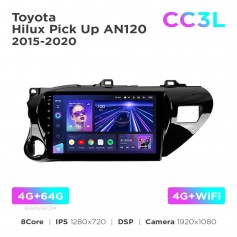 Штатна магнітола Teyes CC3L 4+64 Gb Toyota Hilux Pick Up AN120 2015-2020 10"