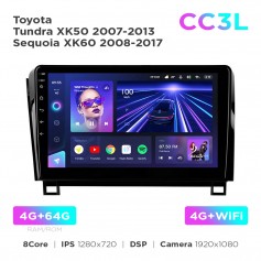 Штатная магнитола Teyes CC3L 4+64 Gb Toyota Tundra XK50 2007-2013 / Sequoia XK60 2008-2017 10"