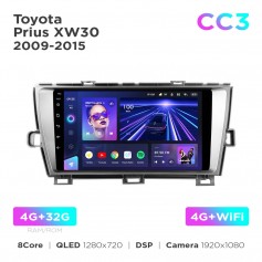 Штатная магнитола Teyes CC3 4+32 Gb Toyota Prius XW30 2009-2015 9"