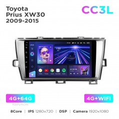 Штатная магнитола Teyes CC3L 4+64 Gb Toyota Prius XW30 2009-2015 9"