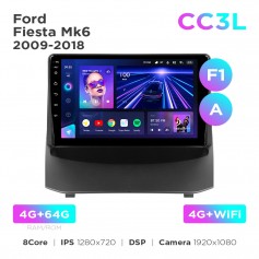 Штатная магнитола Teyes CC3L 4+64 Gb Ford Fiesta Mk6 2009-2018 (F1) (A) 9"